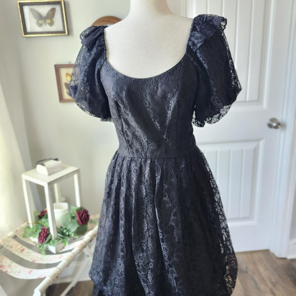 Vintage Black Lace Dress
